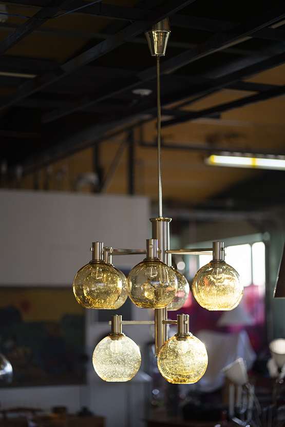 Mycket stor exklusiv taklampa, funkis / vintage